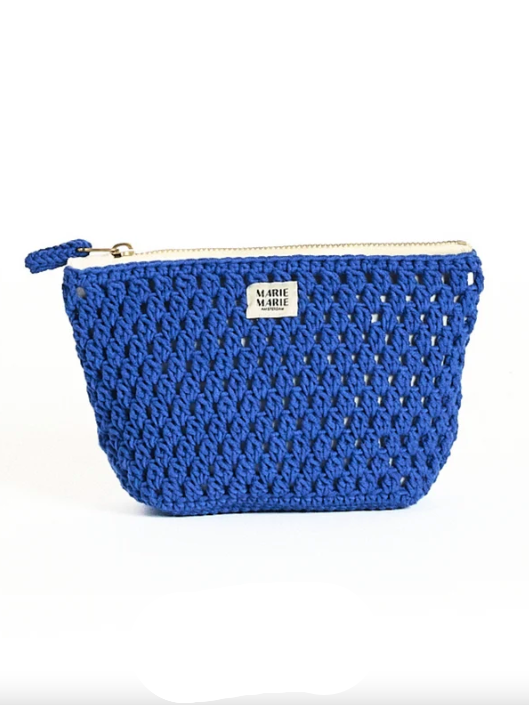Marie Marie Crochet Small Pouch in Navy