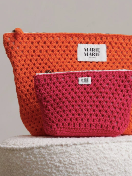Marie Marie Crochet Large Pouch in Sunset