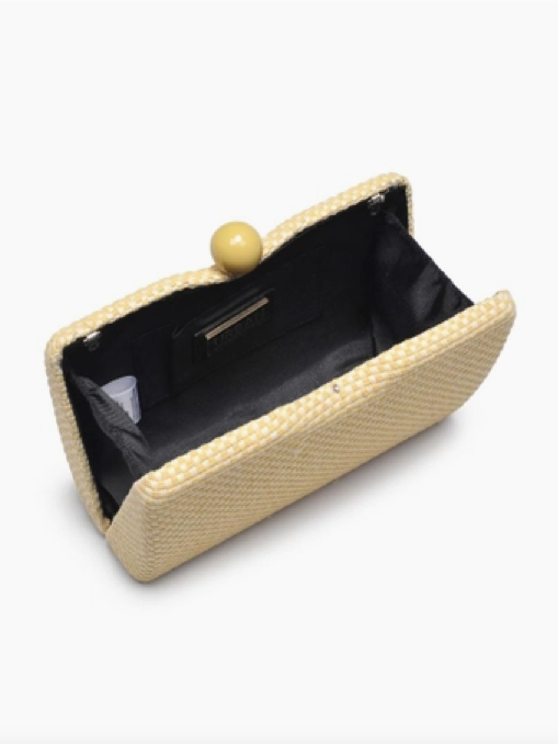 Marissa Evening Clutch in Butter Yellow