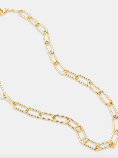 Matte 18" Chainlink Necklace in Gold