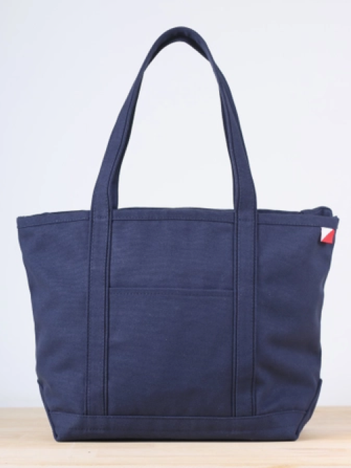 Medium Solid Tote for the Boat in Navy