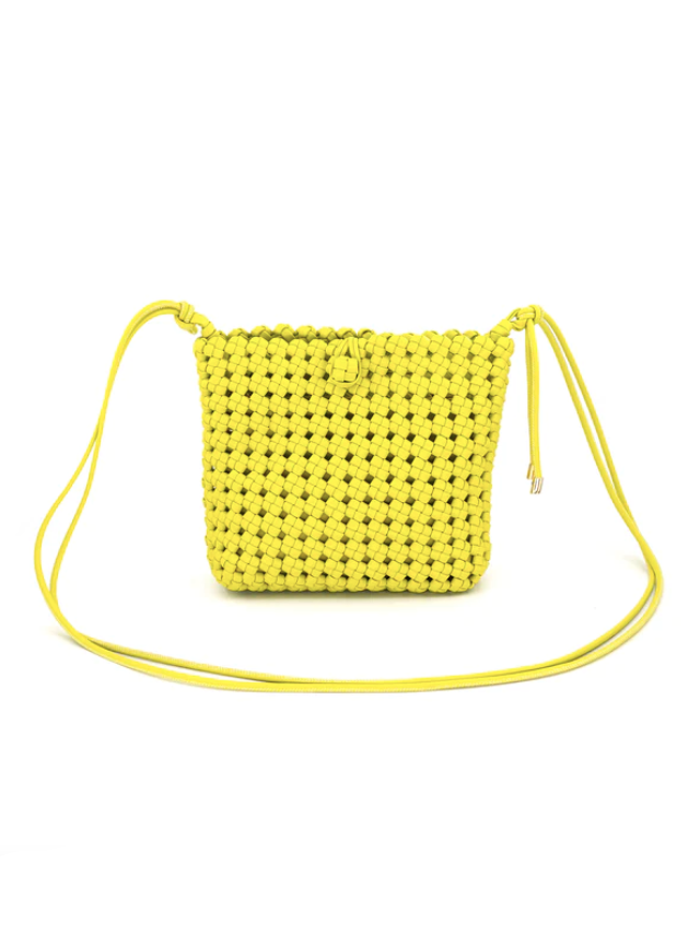 Miami Woven Bag in Lime