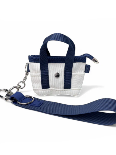 Mini Bag Wristlet Pouch in Navy Blue