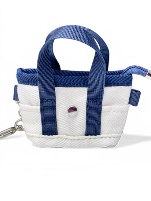 Mini Bag Wristlet Pouch in Navy Blue