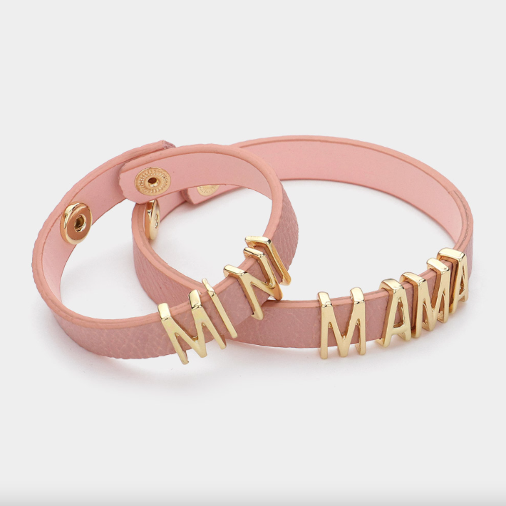 Mama and Mini Bracelet Set in Blush