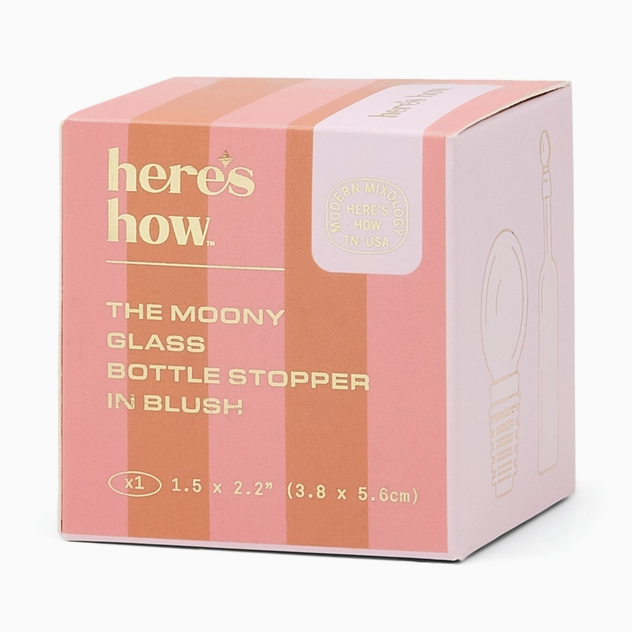 The Moony Glass Bottle Stopper in Blush