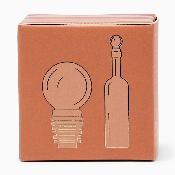 The Moony Glass Bottle Stopper in Amber