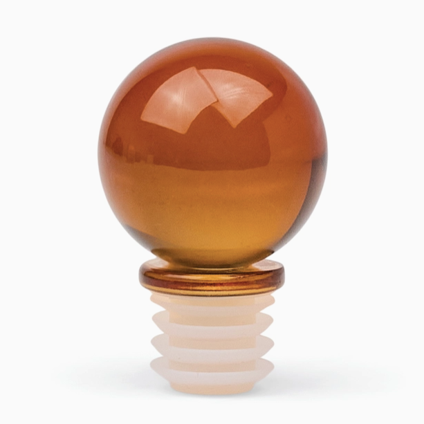 The Moony Glass Bottle Stopper in Amber