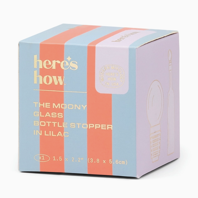 The Moony Glass Bottle Stopper in Lilac