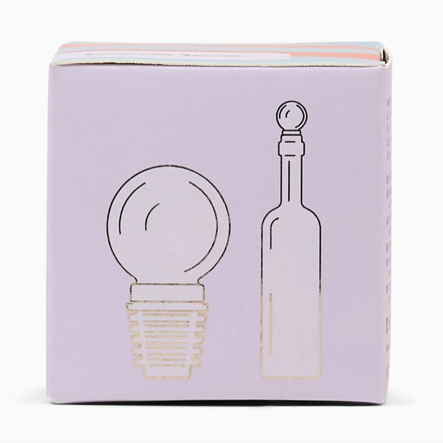 The Moony Glass Bottle Stopper in Lilac