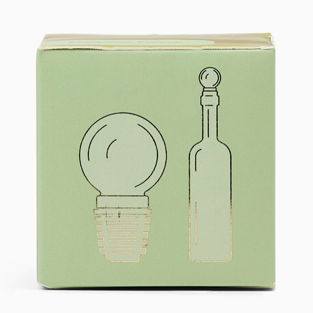 The Moony Glass Bottle Stopper in Olive