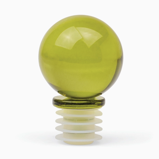 The Moony Glass Bottle Stopper in Olive