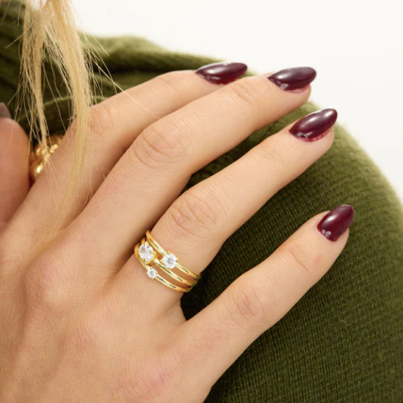 Nina Stacked Ring in Gold