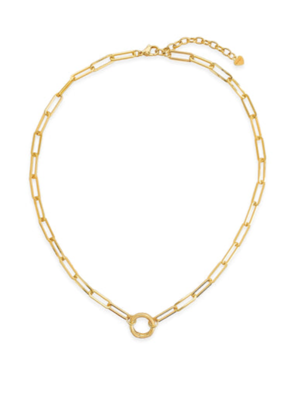 Chainlink Necklace with Charm Clip in Gold