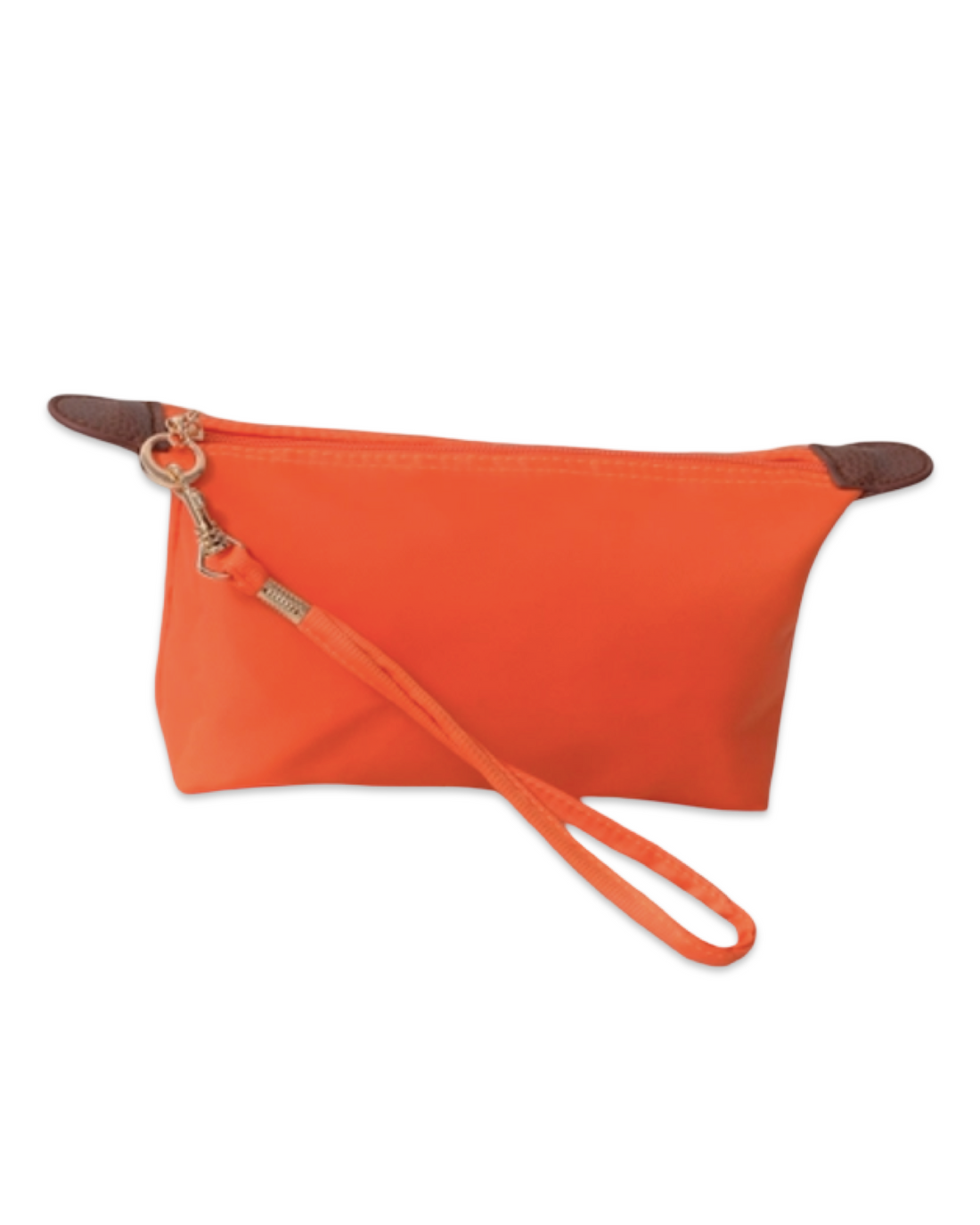 Nylon Wristlet Pouch in Orange