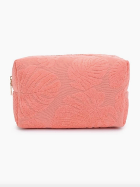 Palm Breeze Cosmetic & Travel Organizer Pouch in Peach