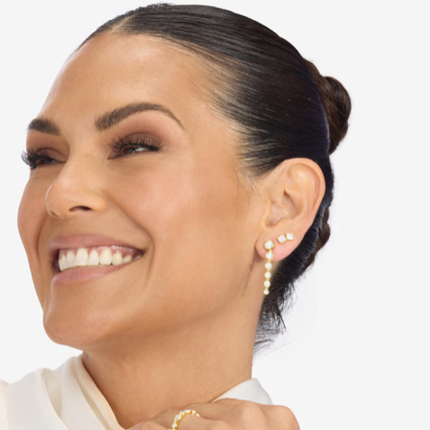 Queen Bee Drop Earrings in Gold