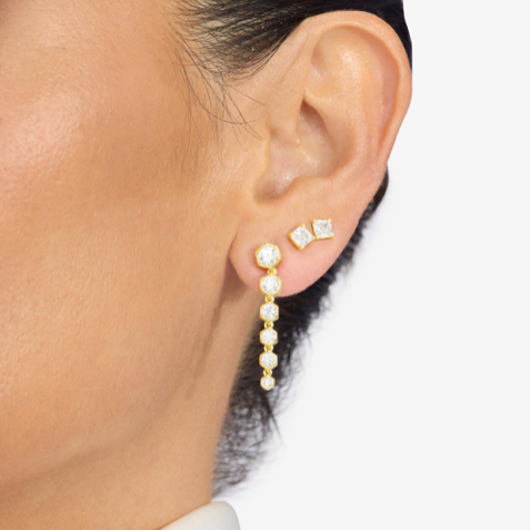 Queen Bee Drop Earrings in Gold