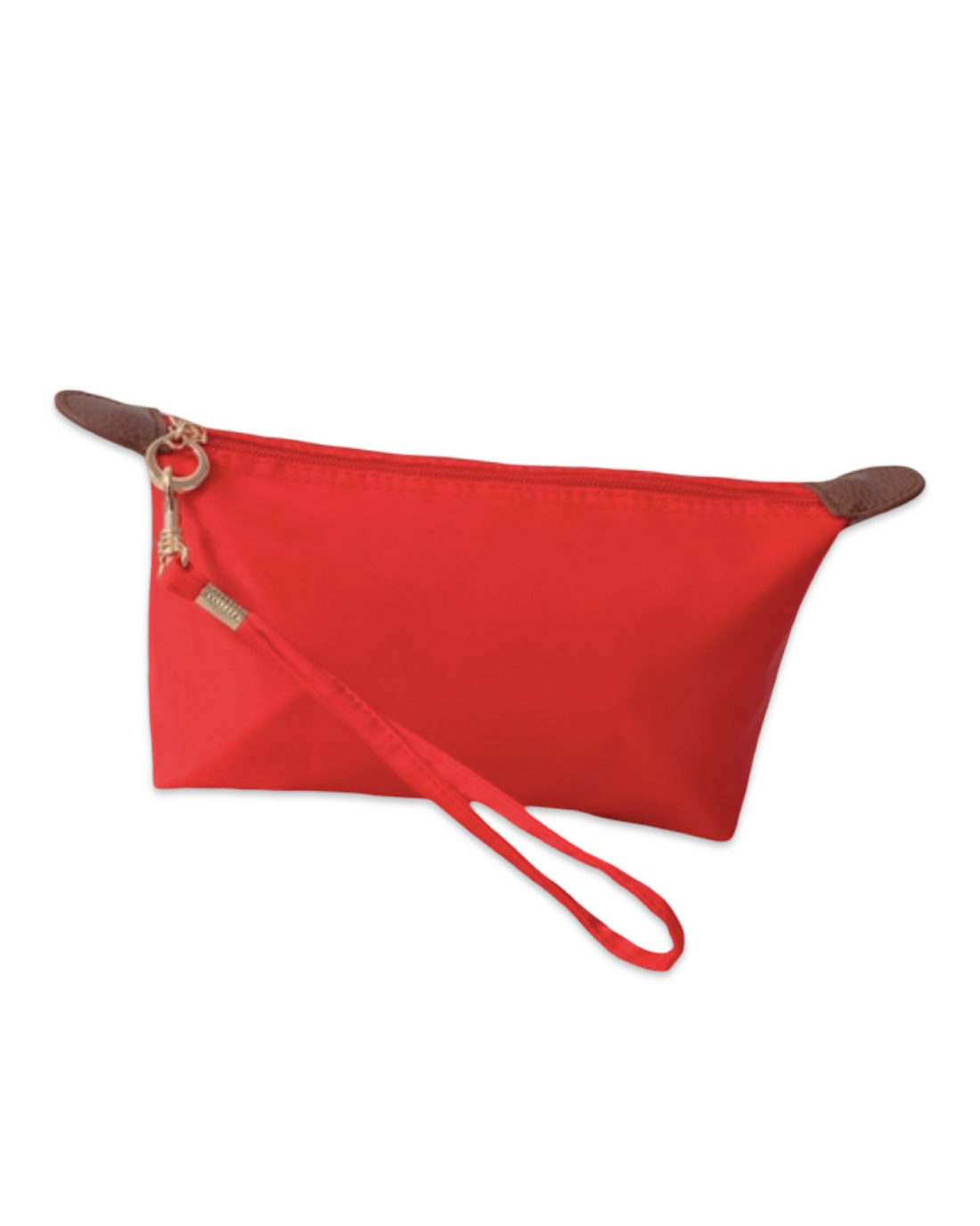 Nylon Wristlet Pouch in Red