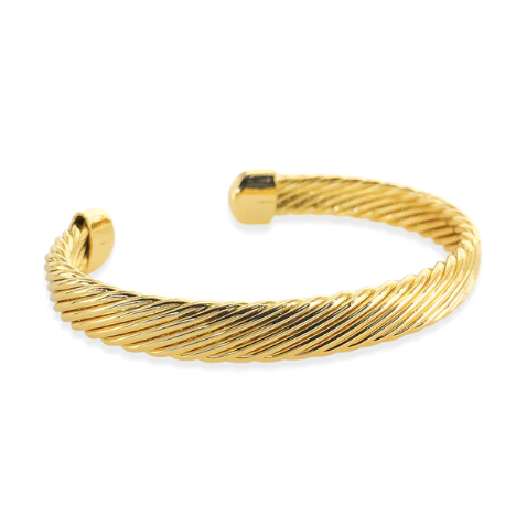 Twirly Whirl Cuff Bracelet in Gold