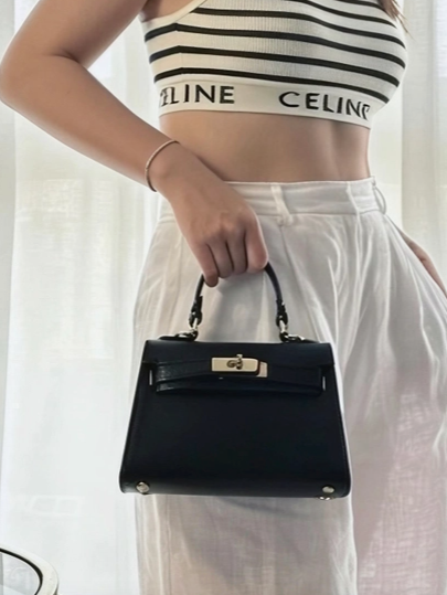 Ryann Leather Bag in Black