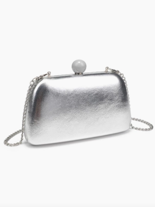Sahara Evening Clutch in Silver
