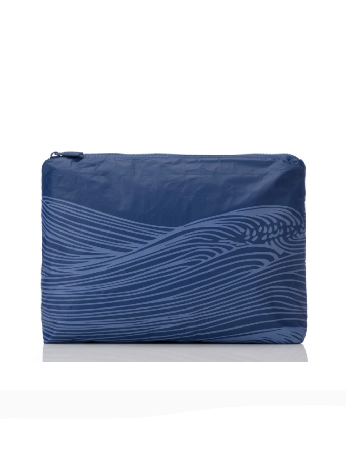ALOHA Sea Mid Size Pouch in Navy