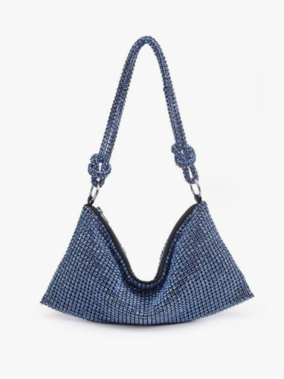 Sienna Rhinestone Bag in Blue