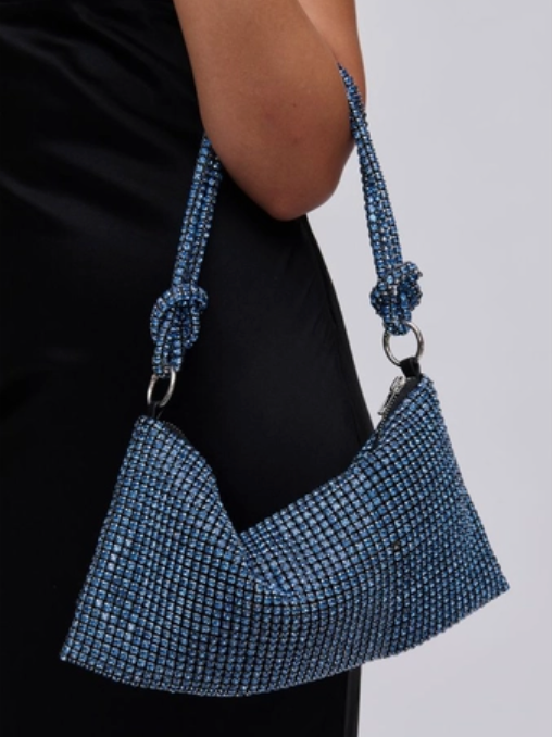 Sienna Rhinestone Bag in Blue