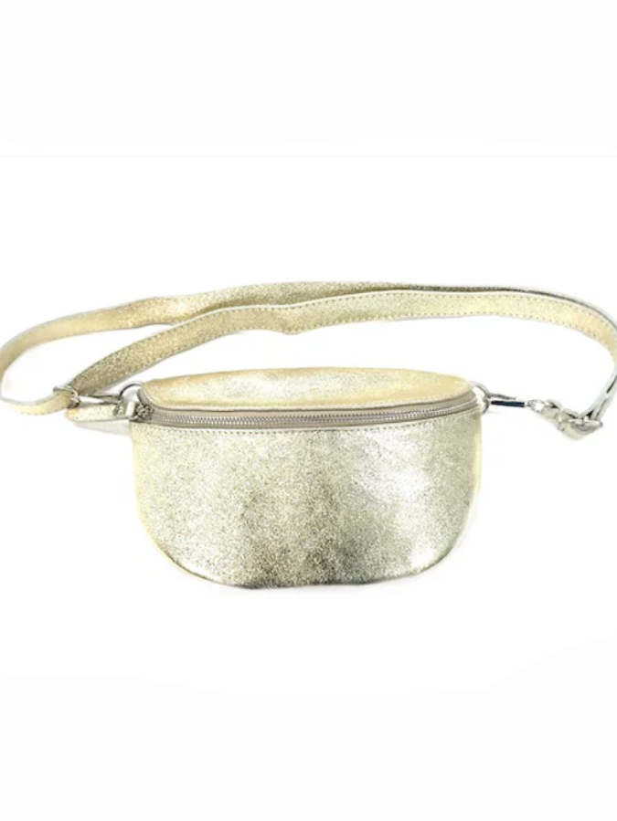 Sol Leather Fanny Pack in Gold