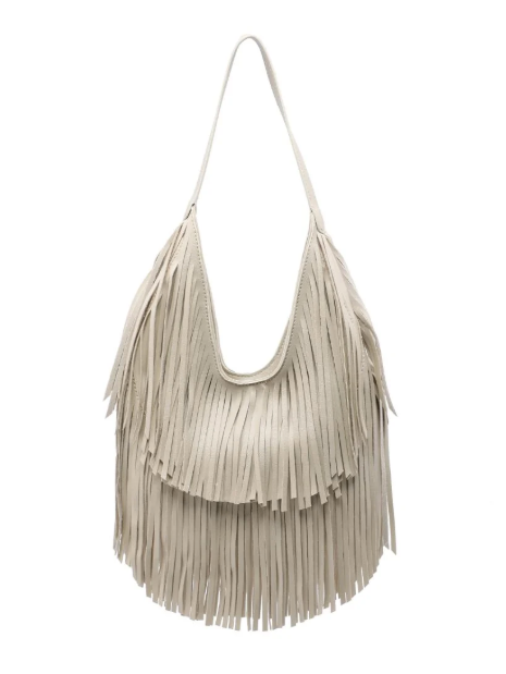Stevie Fringe Hobo in Natural