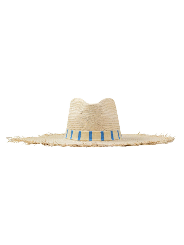 Susana Wide Brimmed Palm Fringe Hat