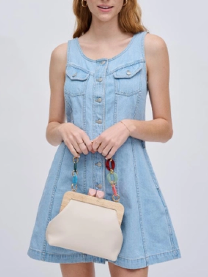 Talullah Evening Bag in Oatmilk