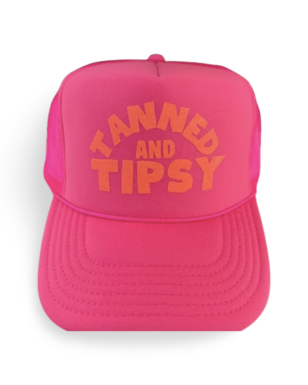 Tanned and Tipsy Hat in Neon Pink