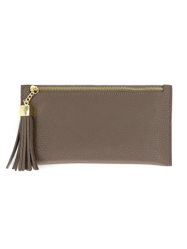 Tassel Wallet in Taupe