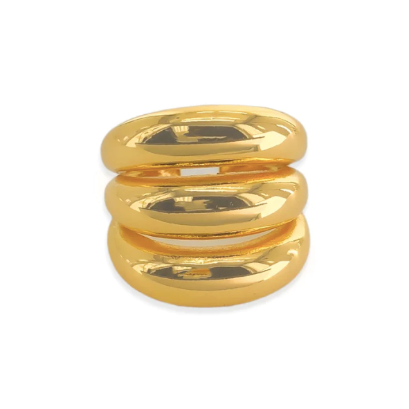 Triple Bubble Ring in Gold