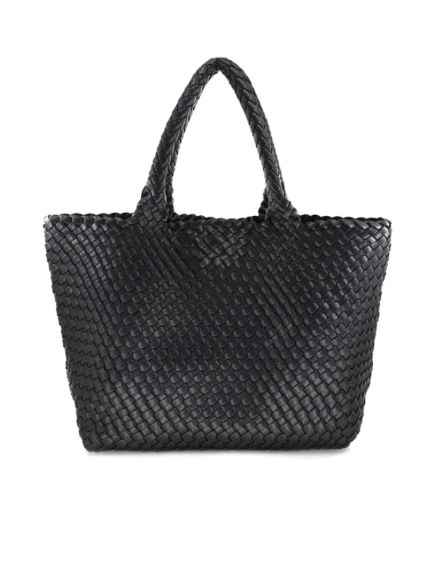 Updated Woven Tote in Black