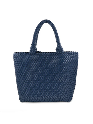 Updated Woven Tote in Navy