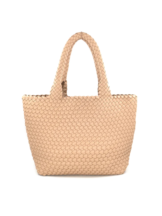 Updated Woven Tote in Beige