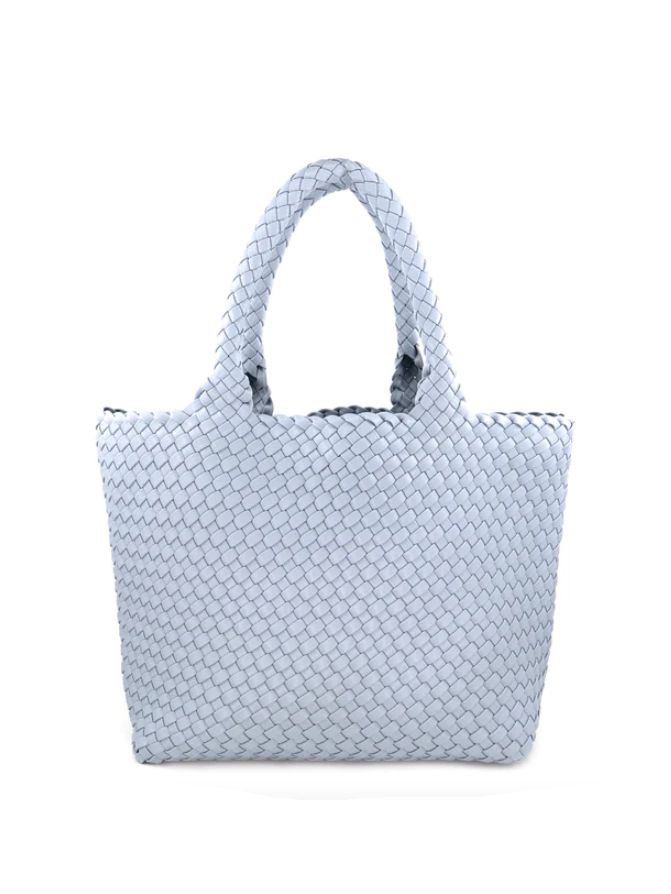 Updated Woven Tote in Sky Blue