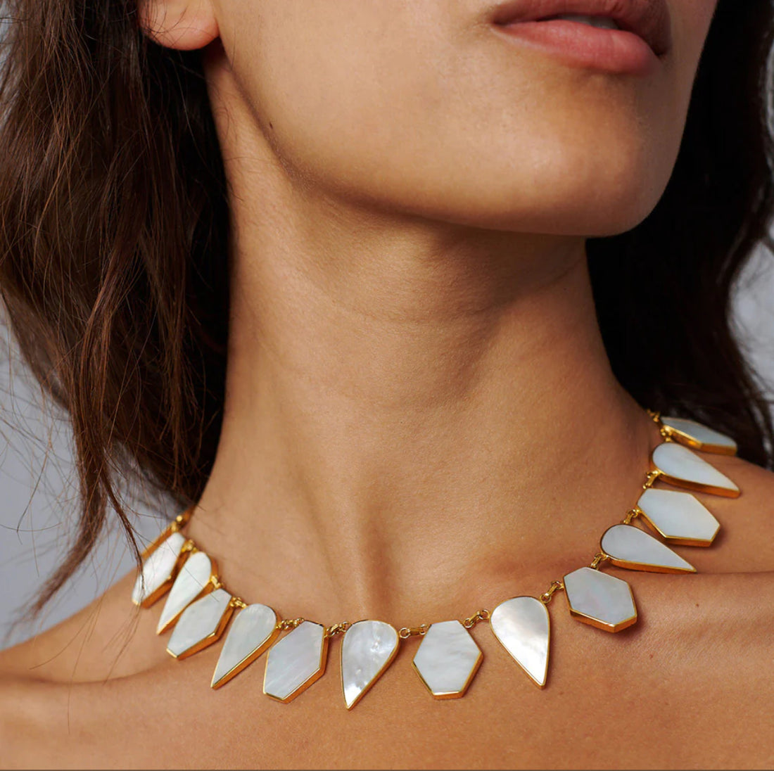 Warrioress Mother of Pearl Necklace