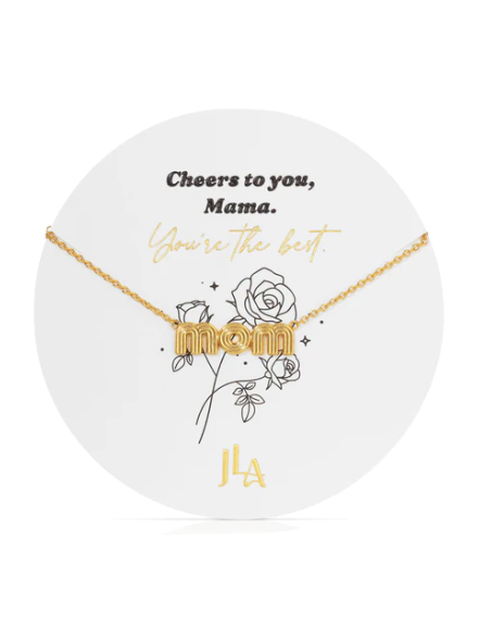 You're the Best Word to Your Mom Necklace in Gold