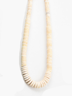 Natural Stone Necklace in Bone Color