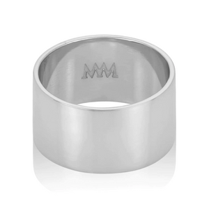 Atlas Thick Band Ring in Silver
