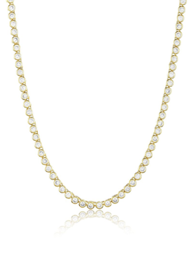 Baby Baroness Necklace in Gold with Clear Diamondettes