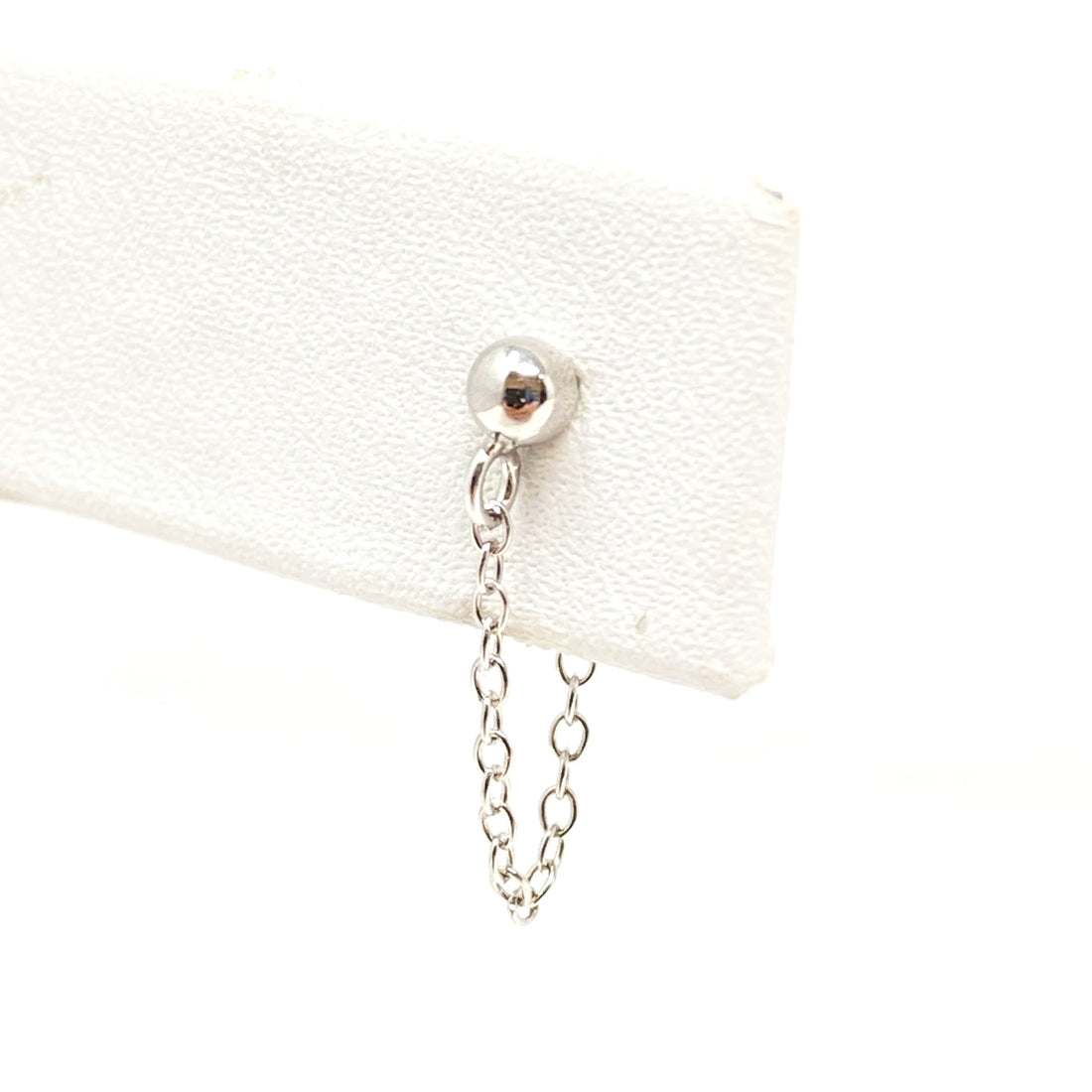 Ball and Chain Studs in Silver