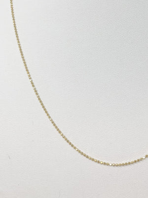 Charming Delicate Ball and Chain Gold 18" Necklace