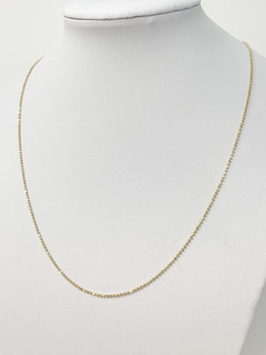 Charming Delicate Ball and Chain Gold 18" Necklace