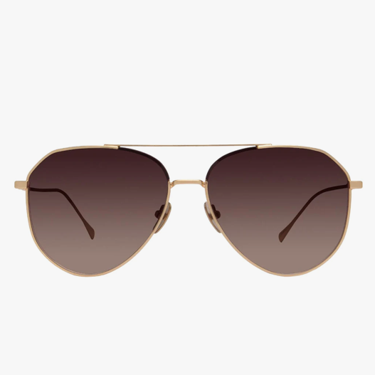Dash Aviator Brushed Gold with Coffee Gradient Lens
