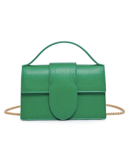 Elizabeth Vegan Leather Bag in Green